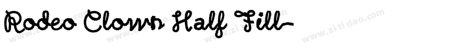 Rodeo Clown Half Fill字体转换